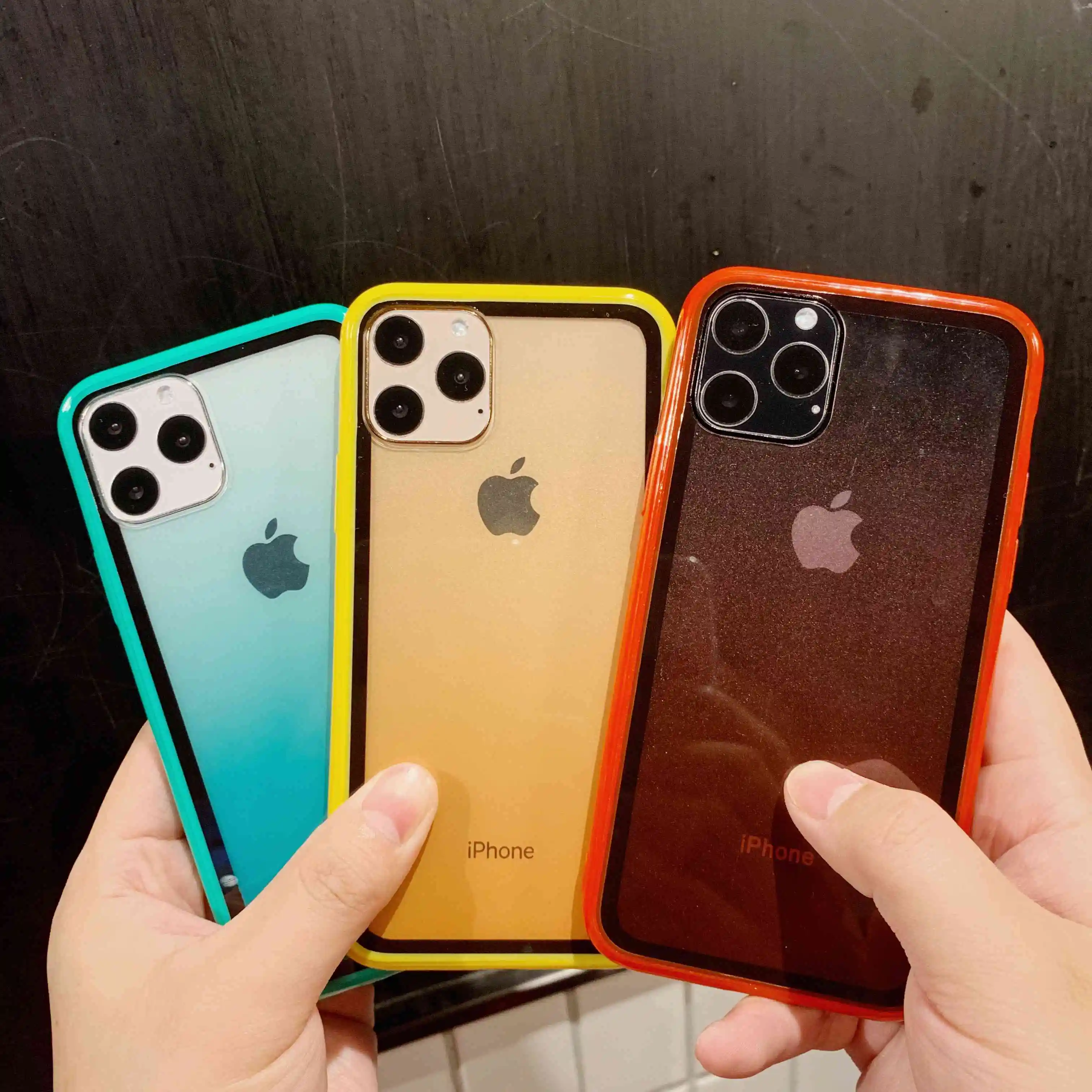 For iPhone XS 11 Pro Max XR X 6 6s 7 8 Plus Gradient Color Soft Silicon TPU Edge Hard Plastic PC Clear Acrylic Case Cover | Мобильные