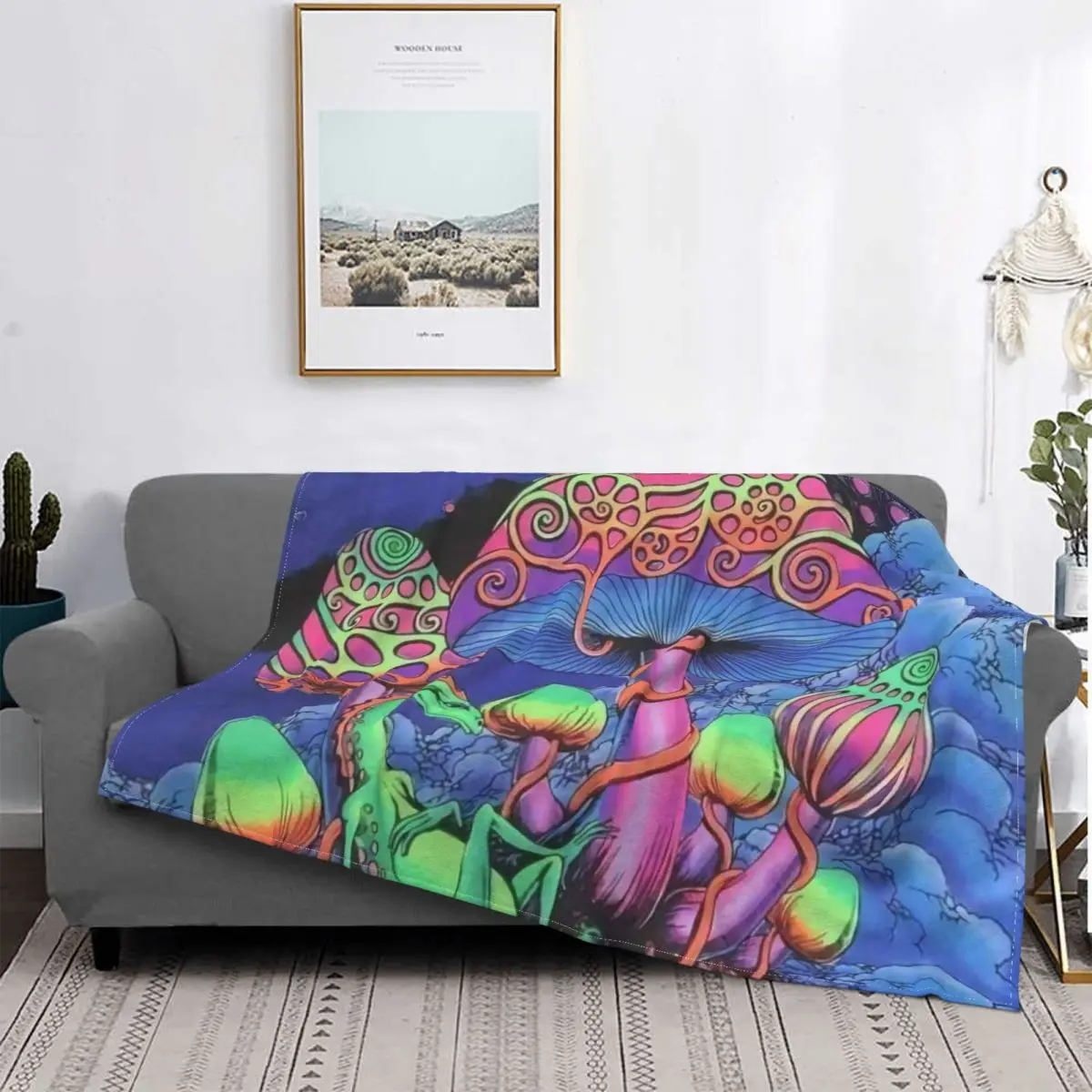 Нордическое Психоделическое одеяло современное хлопковое дышащее из