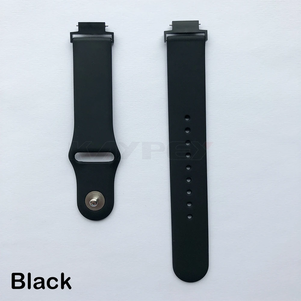 Мягкий силиконовый ремешок для Huami Amazfit Verge 3 ремешок для часов мягкий силиконовый ремешок для часов сменные полосы браслет ремни спортивный ремешок - Цвет: Черный