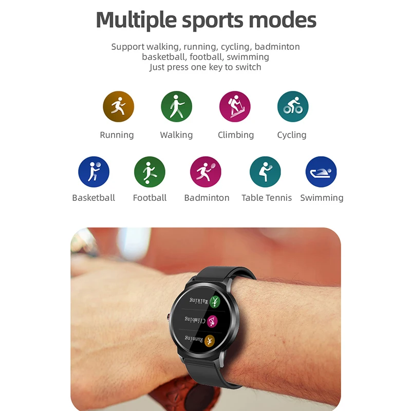 

New 1.28 inch Bluetooth 5.0 smart watch men's and women's blood pressure heart rate monitoring sports multi-function Smart watch