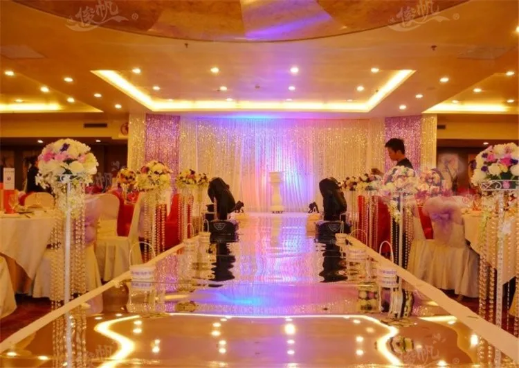 

Wedding Centerpieces Mirror Carpet Aisle Runner Gold Silver Double Side Design T Station Decoration Wedding Favors Carpets 2016