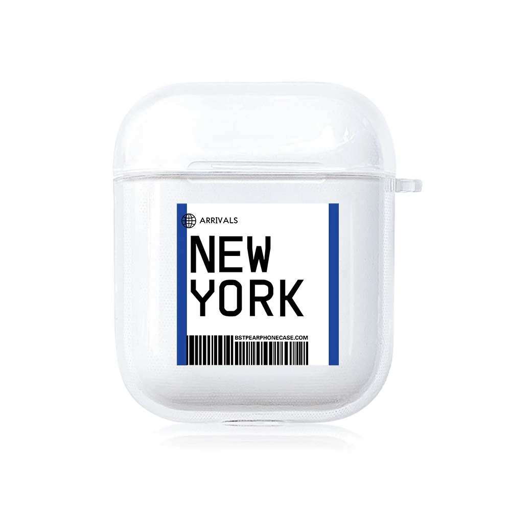 01 Беспроводной Прозрачный чехол для наушников Apple AirPods с надписью «Air» и Bluetooth, тонкий мягкий ТПУ чехол для наушников, защитный чехол - Цвет: 01