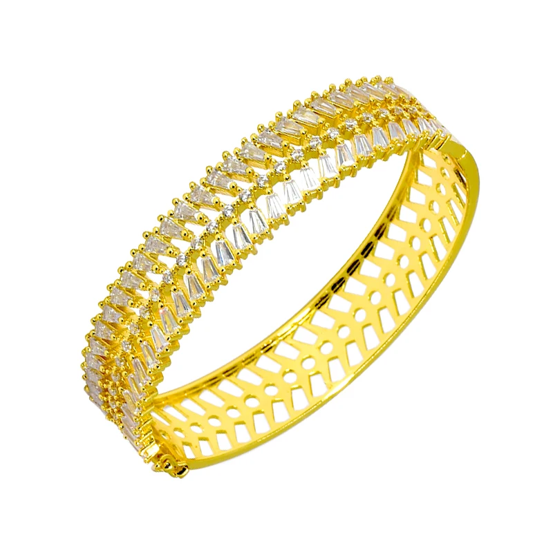 

Браслет для женщин широкий браслет полный ряд алмазов из циркония новые модные ювелирные изделия аксессуары африканские индийские персона...