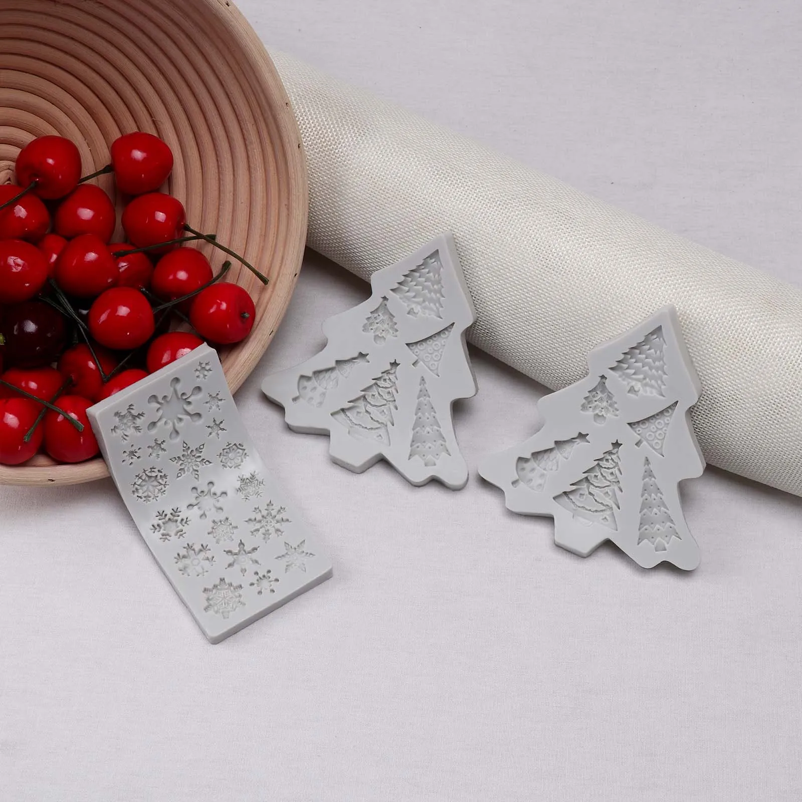 3 шт. для пищевых продуктов силиконовая форма выпечки набор Рождественский