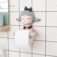 vow cartoon girl bubble creative toilet tissue box home toilet decoration tissue holder wall mounted paper roll holder 2021