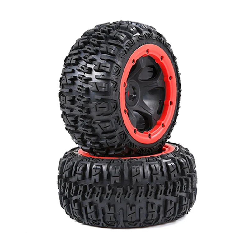 

ROFUN 2Pcs Rear Tire with Wheel Hub Set for 1/5 Hpi Rovan Km for Baha Baja 5B Rc Car Toy Parts