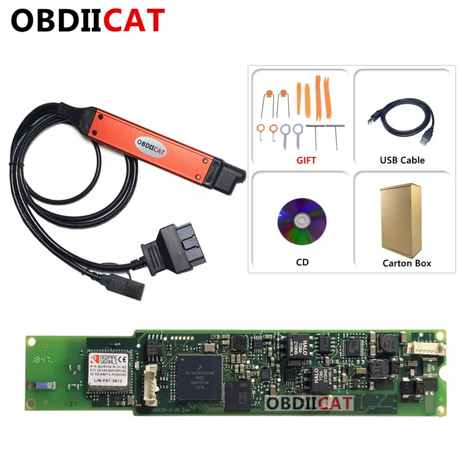 A + качество V2.40.1 полный чип OBDIICAT VCI3 большой кабель сканер для VCI 3 грузовик