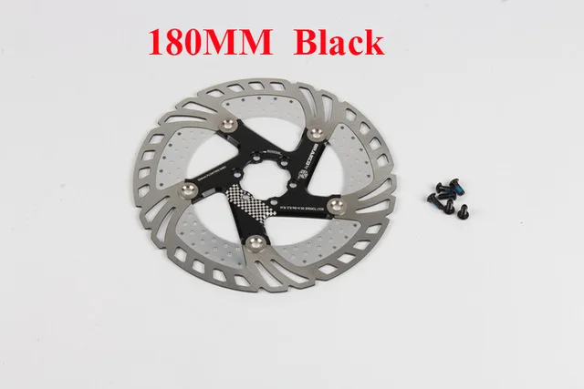 Горный велосипед тормозные диски Mtb/DH 160/180/203 мм быстрое охлаждение плавающий диск тормозной ротор для велосипеда велосипед аксессуары части - Цвет: 180mm black