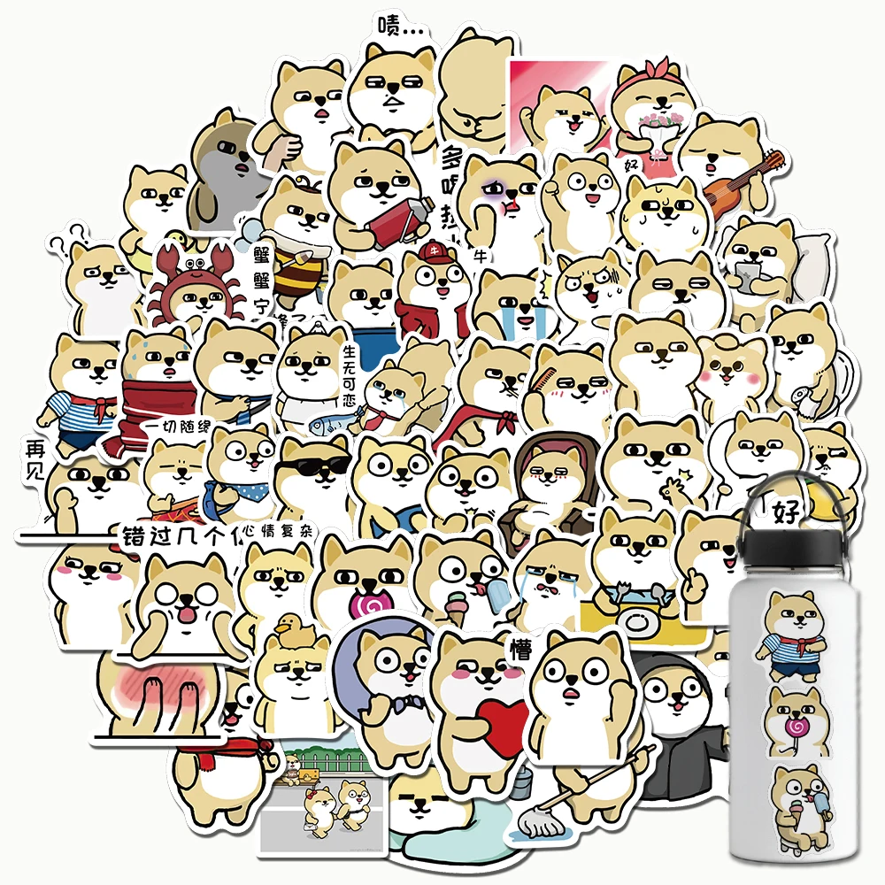 

10/30/50PCS Cute Shiba Inu Graphic Home Decoration Bar Cafe Poster Stickers Paper Laptop Motorcycle Luggage Skateboard Sticker