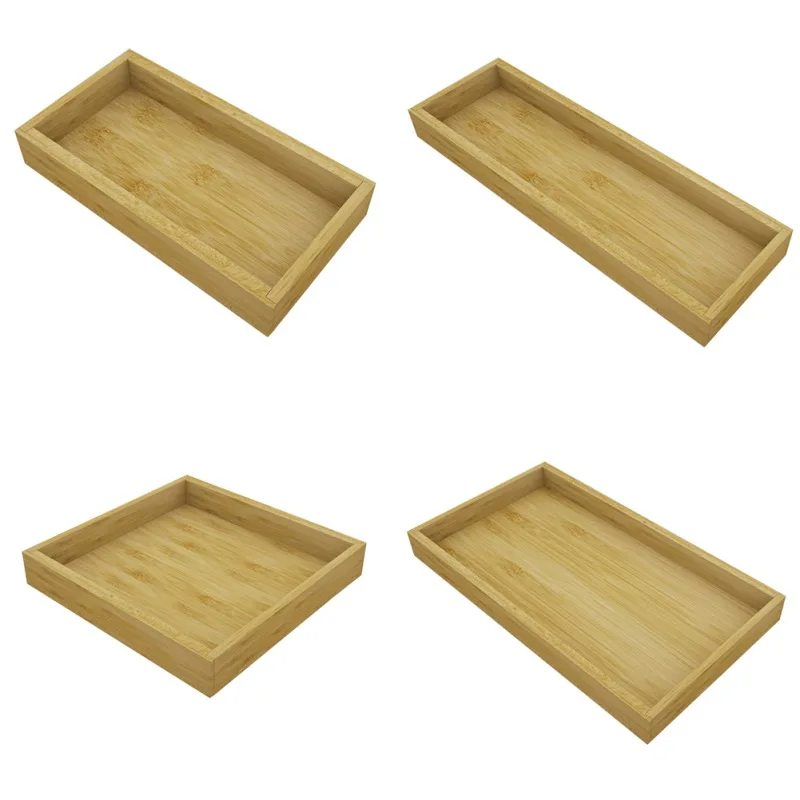 

Bamboo Wood Storage Tray Living Room Candy Dried Fruit Dinner Plate Simple Snack Tray Household Supplies