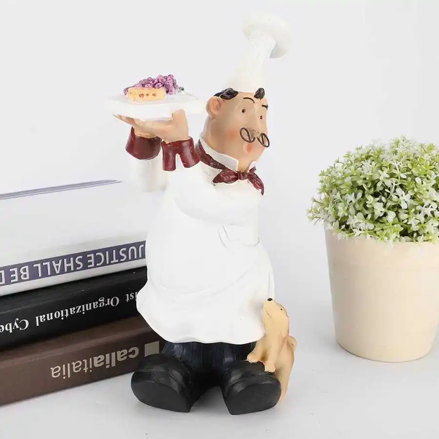 Фигурки шеф повара 10 дюймов милые полимерные фигурки для ресторана мини