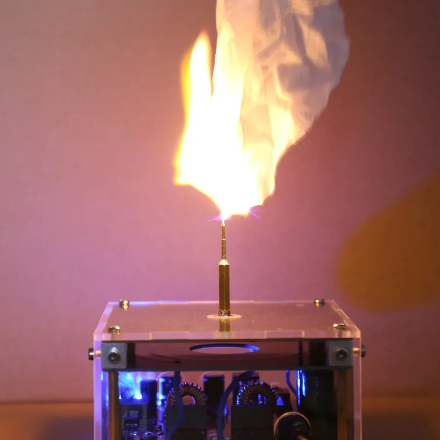 Дуговой генератор Тесла катушка Bluetooth Музыка музыкальная шкатулка искусственная