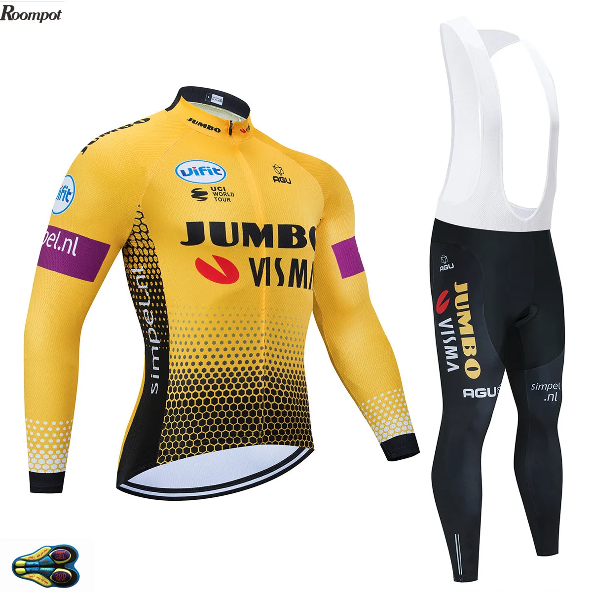 Коллекция 2020 года куртки для велоспорта JUMBO 20D брюки костюм Ropa Ciclismo Мужская