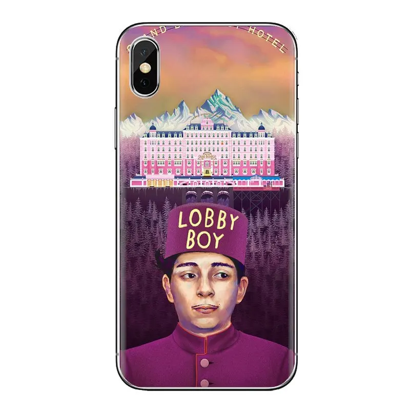 Для iPod Touch Apple iPhone 4 4s 5 5S SE 5C 6 6S 7 8 X XR XS Plus MAX прозрачные чехлы из ТПУ розовый Grand Budapest |