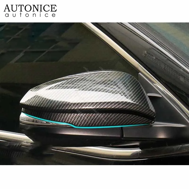 Цветное боковое зеркало заднего вида из углеродного волокна подходит для Toyota RAV4