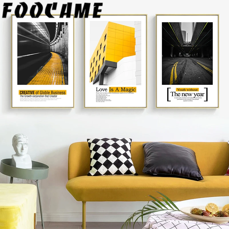 Винтажная Картина на холсте дорожное метро пейзаж скандинавские ins Современное