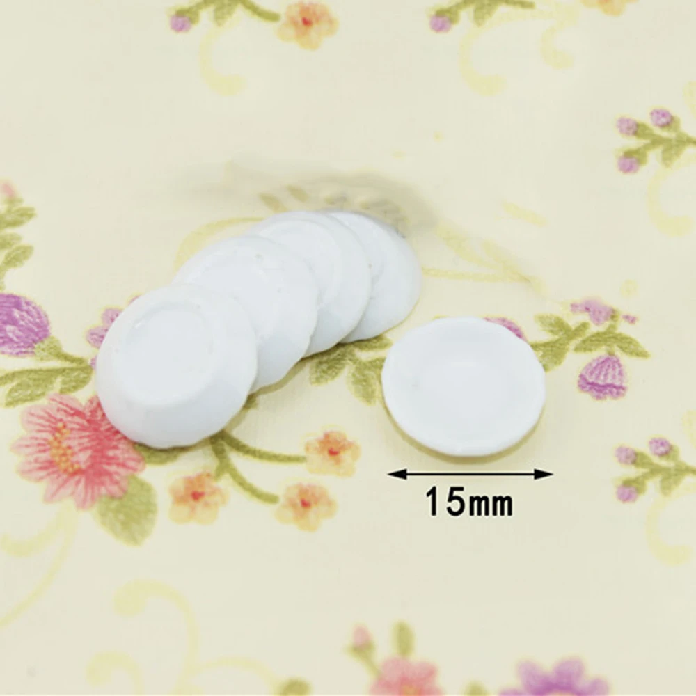 

3Pcs 1/12 Doll House Miniature Ceramic Food Plate Simulation Kitchen Disk Model Toys for Mini Decoration Dollhouse Accessories