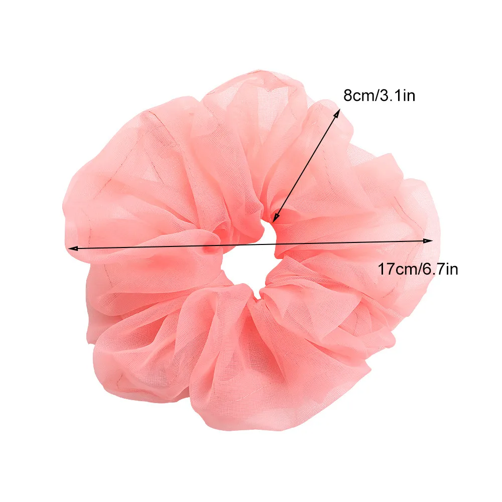 

Fashion Oversized Lace Scrunchie Solid Color Elastic Hair Ties For Women Summer Girls Hair Band Elegant Hair Accessories Hot