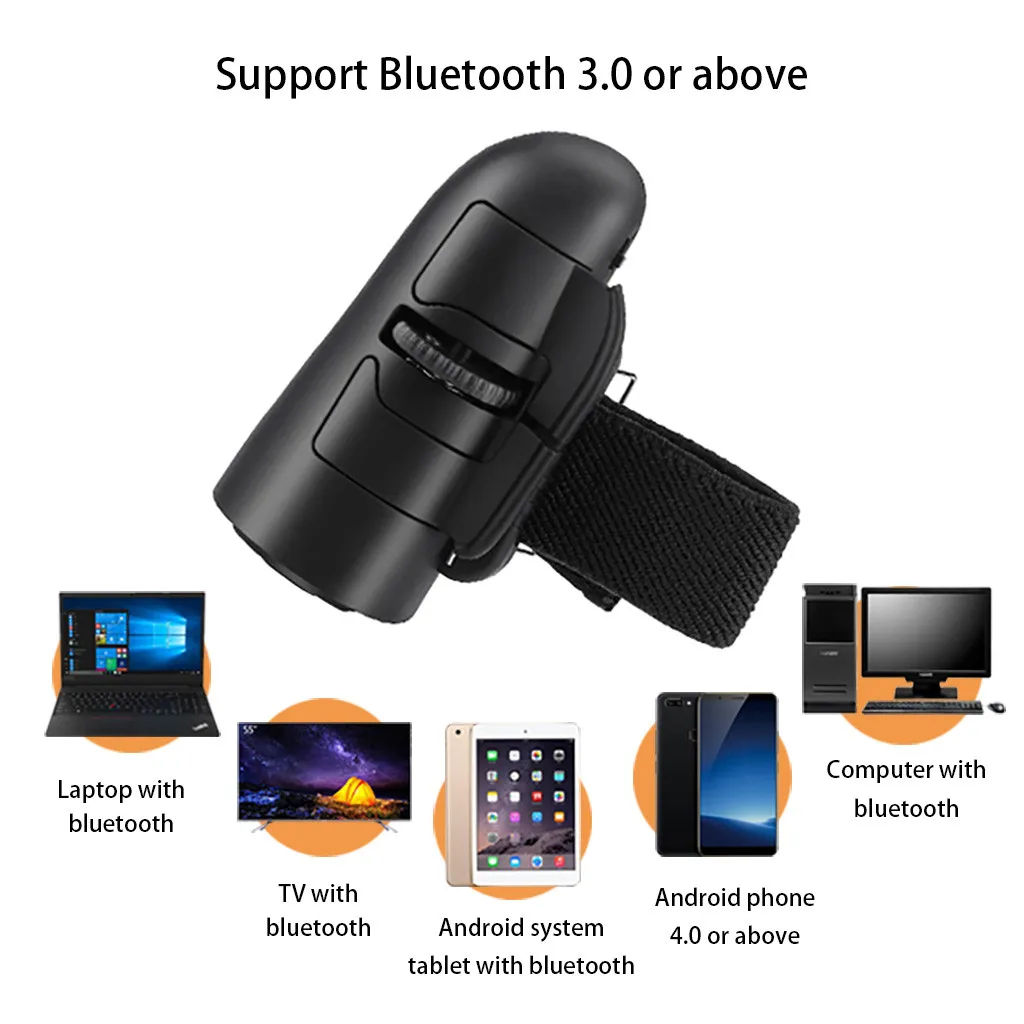 Беспроводная Bluetooth мышь с кольцом на палец эргономичная ручная оптическая