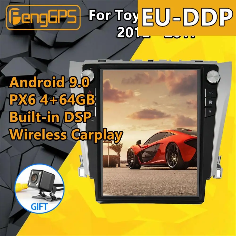 Для Toyota Camry 2012 2017 автомобильный мультимедийный плеер стерео аудио Радио Android px6 tesla