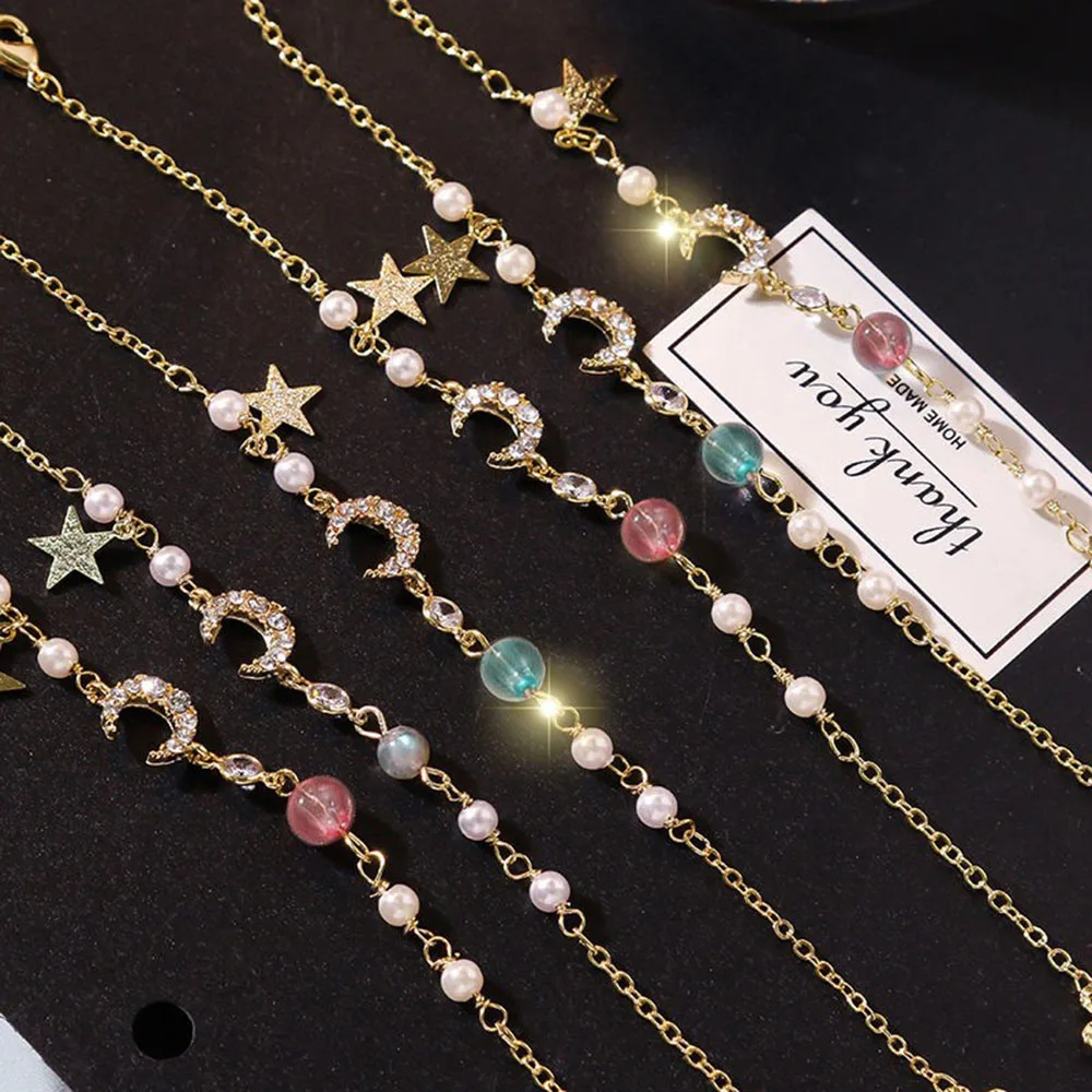 

Korean Style Star Moon Romantic Bracelet Simple Star Moon Bracelet Charming Women's Bracelet Fashion Girl Party Jewelry Gift