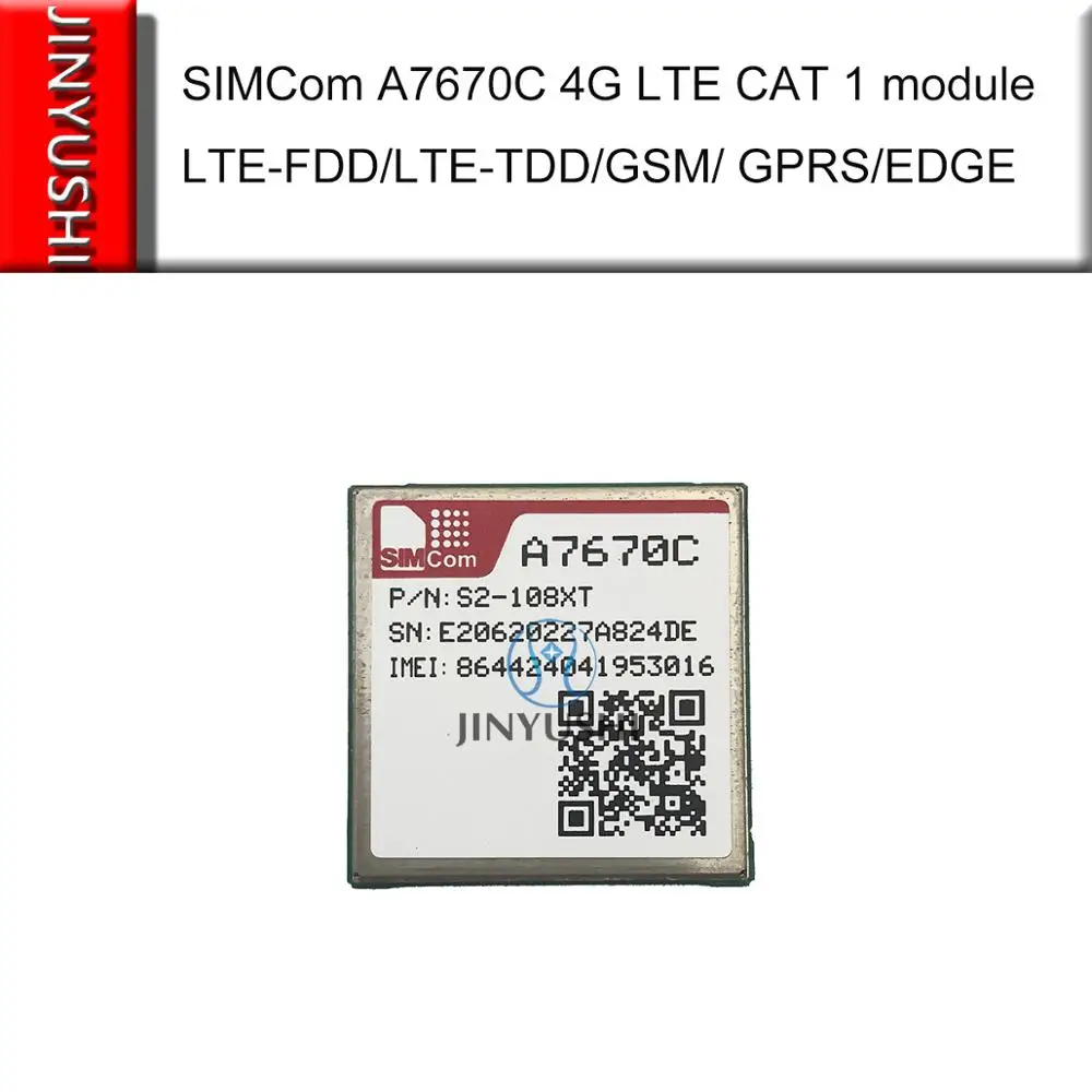 

SIMCom A7670C A7670E LGA 4G LTE CAT 1 module LTE-FDD/LTE-TDD/GSM/ GPRS/EDGE B1/B2/B3/B4/B5/B7/B8/B20/B28/B66/B34/B38/B39/B40/B41