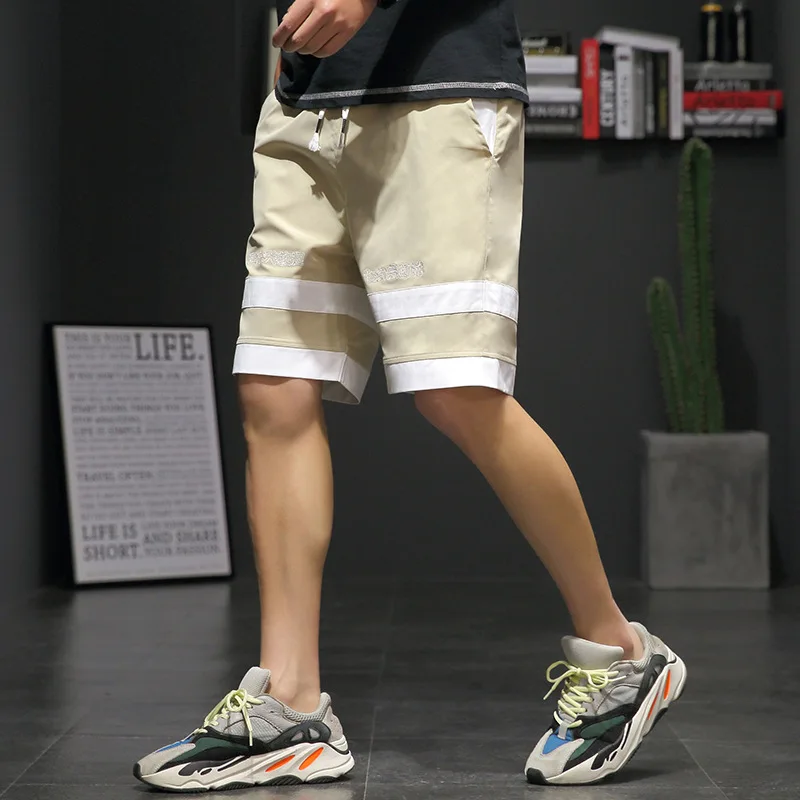 

Men's 2021 new summer loose casual pants men's five pants shorts tide cards tooling pants youth men's beach pants
