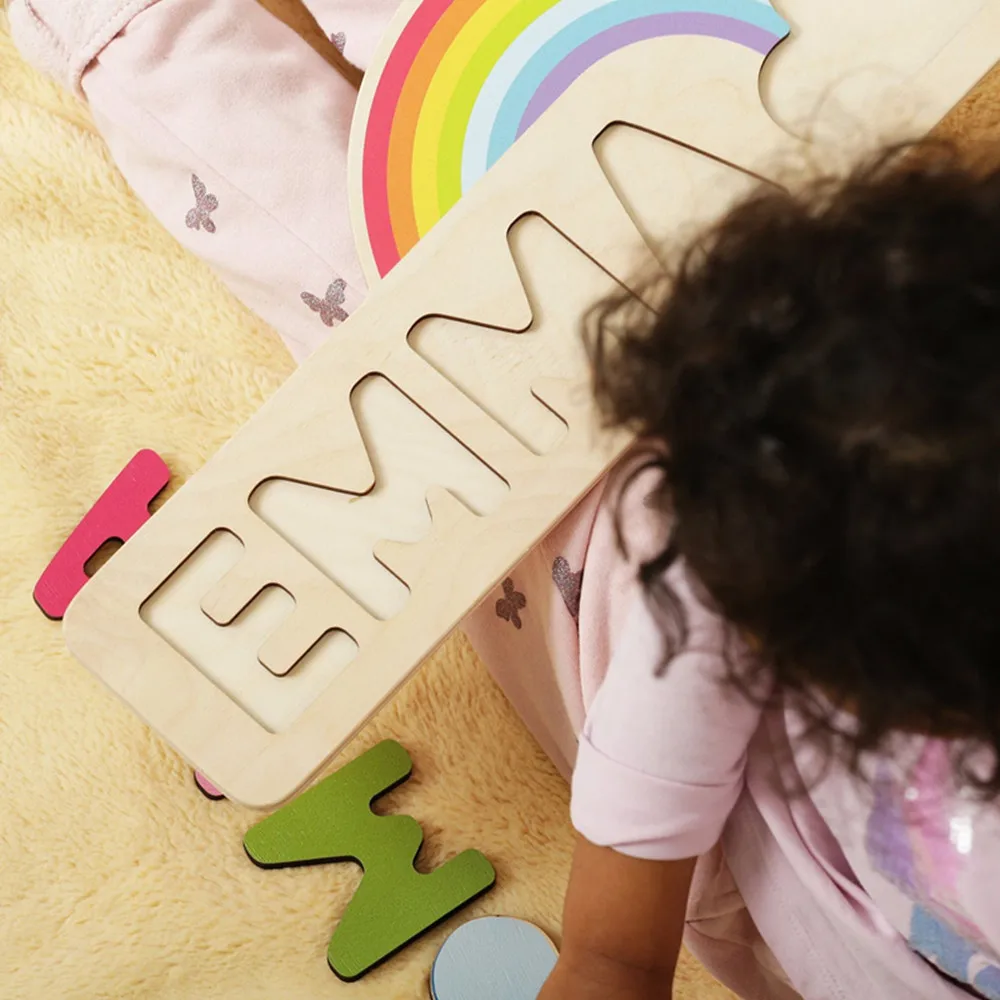 Детская Радужная головоломка с именем под заказ подарок персонализированный на