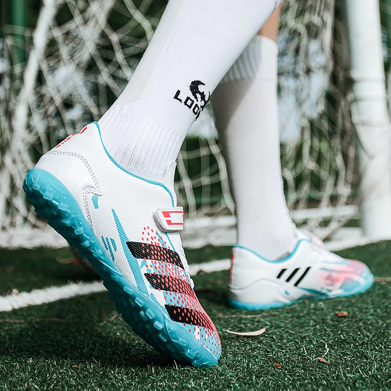 

Kids Soccer Shoes Outdoor Sport AG/TF Football Sneakers Men Turf Training Futbol Cleats Non-Slip Boys Chaussures Football Homme