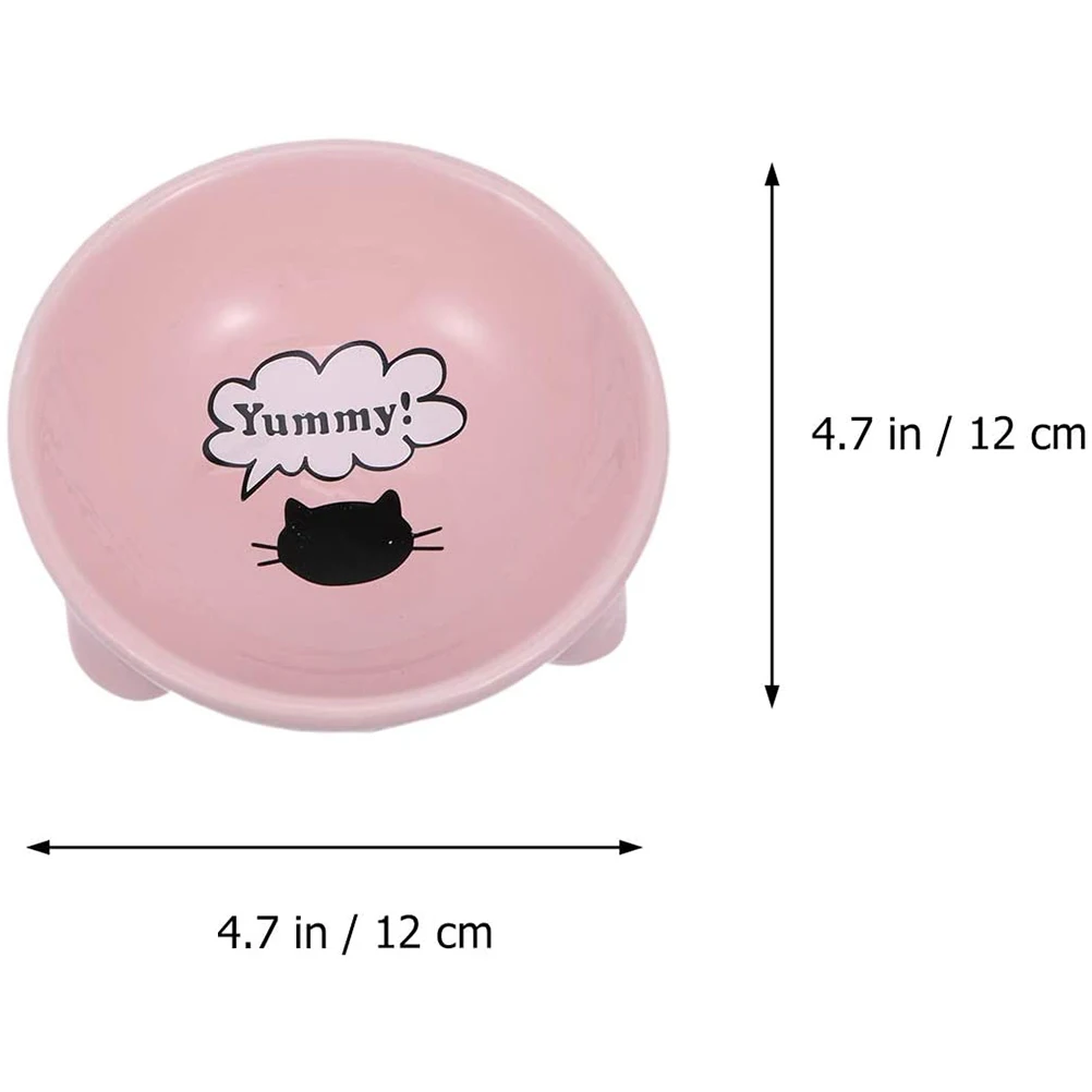 

1 Pcs Cat Food Bowl Ceramics Cat Bowl Pet Bowl Cute Cat Ears Cat Food Bowl Water Dish Pet Supplies