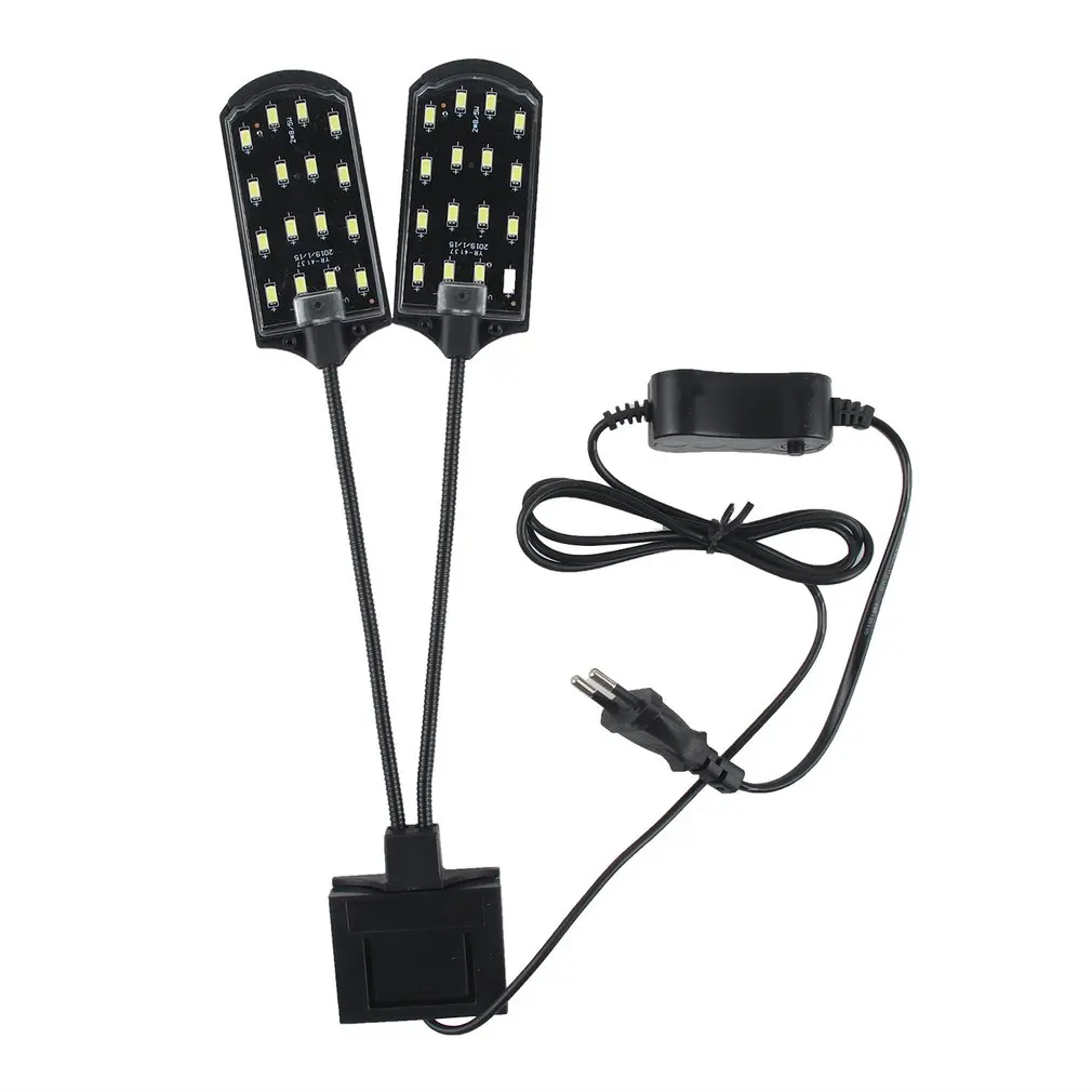 

X7 EU Plug Dual Head Super Bright LED Aquatic Plant Lamp Aquarium Light Plants Grow Light Waterproof Clip-on Fish Tank Lamp