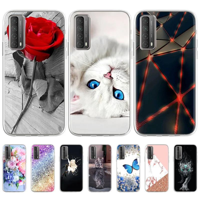 

For Huawei P Smart 2021 Cases 6.67" Soft TPU Silicon Back Phone Cover For PSmart 2021 Bumper Protective Funda Shell Etui Bag