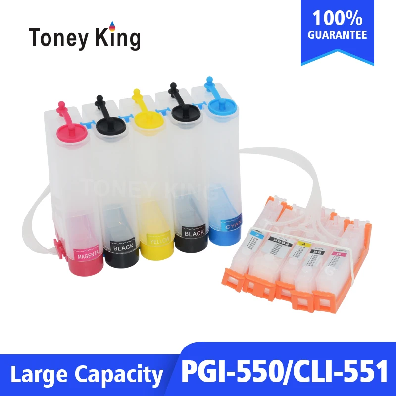 Toney King PGI 550 CLI 551 Система непрерывной подачи печатных красок комплект для Canon PIXMA