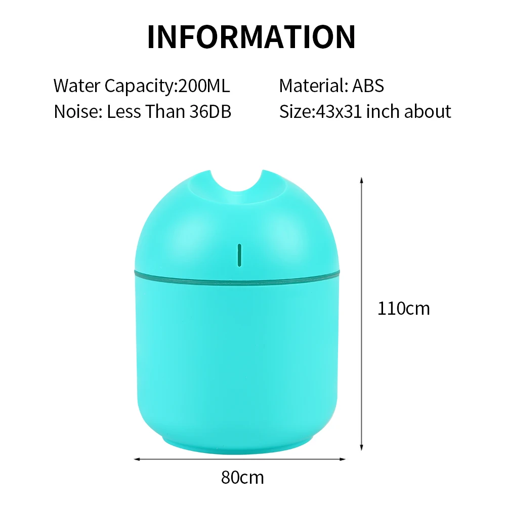 Air humidifier Ultrasonic Aromatherapy diffuser USB Portable Sprayer 220ml Humidifiers Aroma Anion Mist Maker for Home | Бытовая