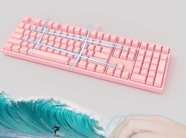 IKBC C87 TKL механическая клавиатура без ключа C87 PBT keycap cherry mx серебристый переключатель коричневая скорость без подсветки игровая клавиатура