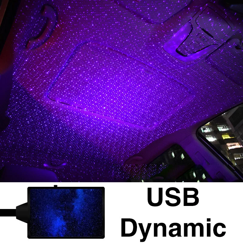 Мини светодиод машины крыши Звезда Ночной Светильник USB декоративные настольные