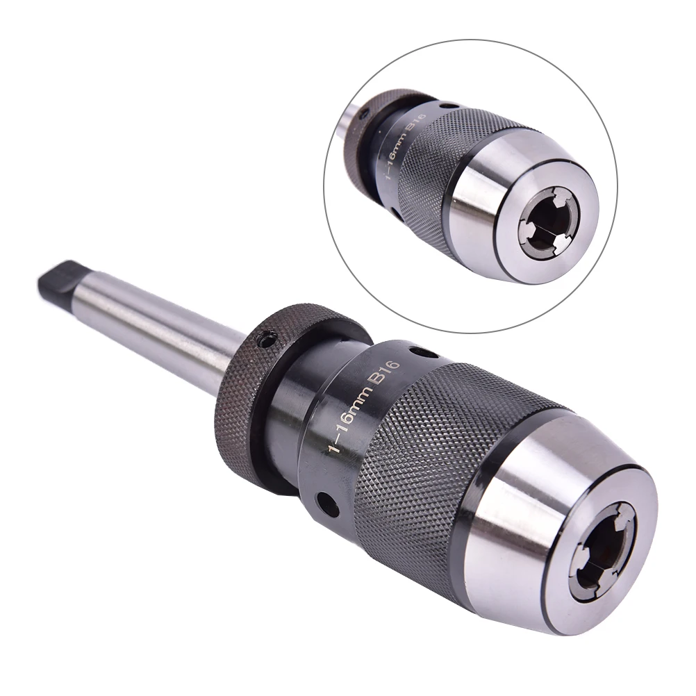 

Self Tighten Keyless Integrated Drill Chucks MT2-B16+1-16mm B16 UK STOCK