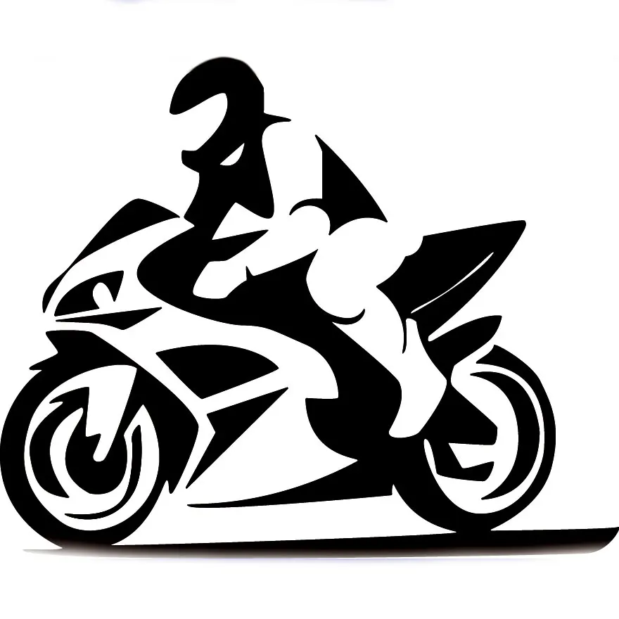 

Мотоциклетная наклейка 15x12 см, силуэт, велосипедная наклейка JDM Yamaha R1 R6, виниловая Водонепроницаемая Автомобильная наклейка