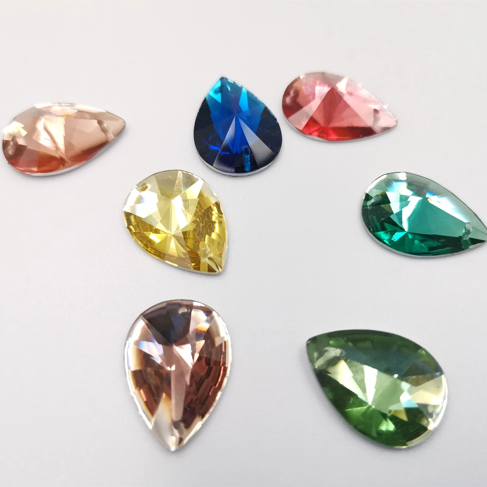 13*18 драгоценность в форме капли воды смола украшение сияющий камень ручная