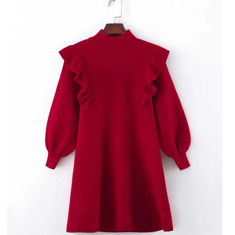 Осенне-зимнее рождественское платье красные свитера для девочек принцессы