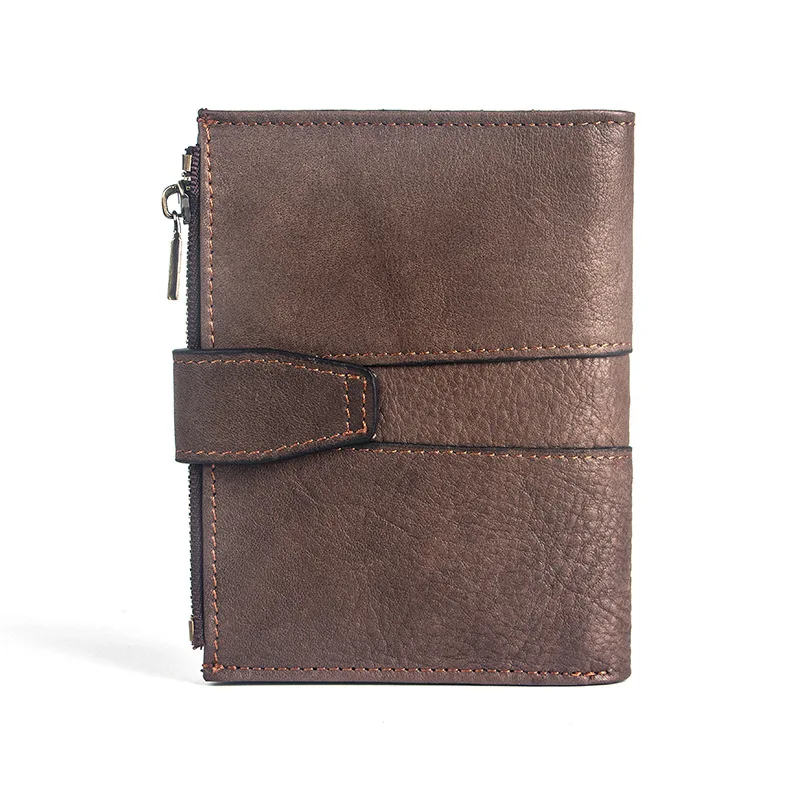 Кожаный кошелек Модный женский с рчид короткий на молнии пряжкой сумка для