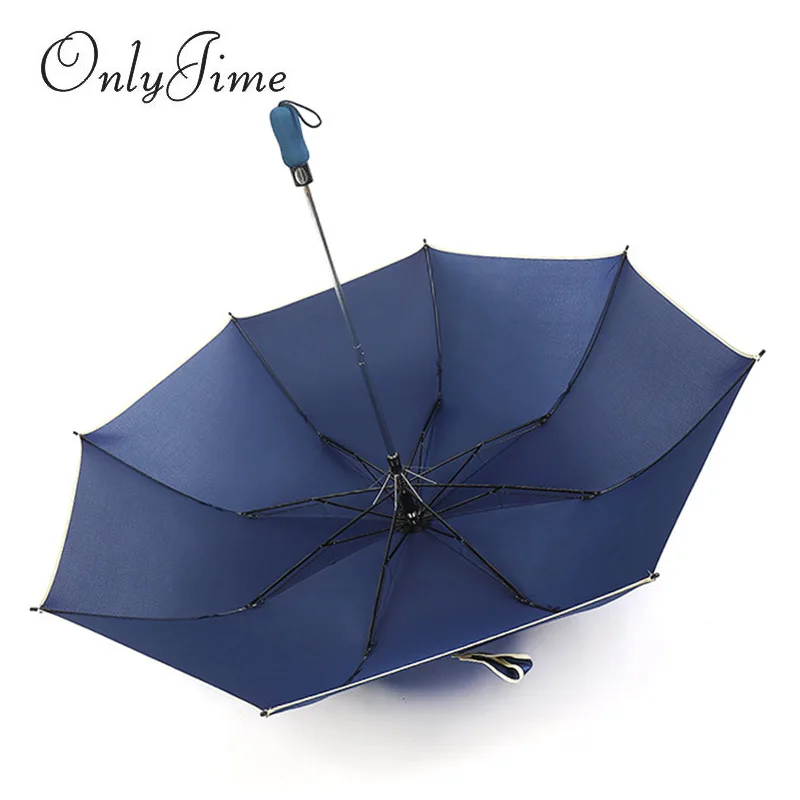 Только Jime сплошной цвет два складной зонт для гольфа 27 дюймов окантовка