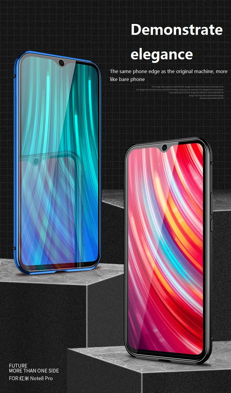 Металлический магнитный чехол для Xiaomi A2 6X8 Explorer 9 9SE 9Pro, двойной чехол из закаленного стекла для Xiaomi CC9 F1 Mix2S Max3 9T 9TPro