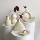 Скандинавская керамическая ваза, сухая Цветочная композиция, украшение для дома, художественные вазы, изысканные фарфоровые Гидропонные предметы интерьера, подарки