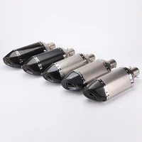 inlet 51mm universal motorcycle modified slip on exhaust pipe z900 zx10r mt09 mt07 fz6 r6 r11 carbon fiber silencer moto muffler