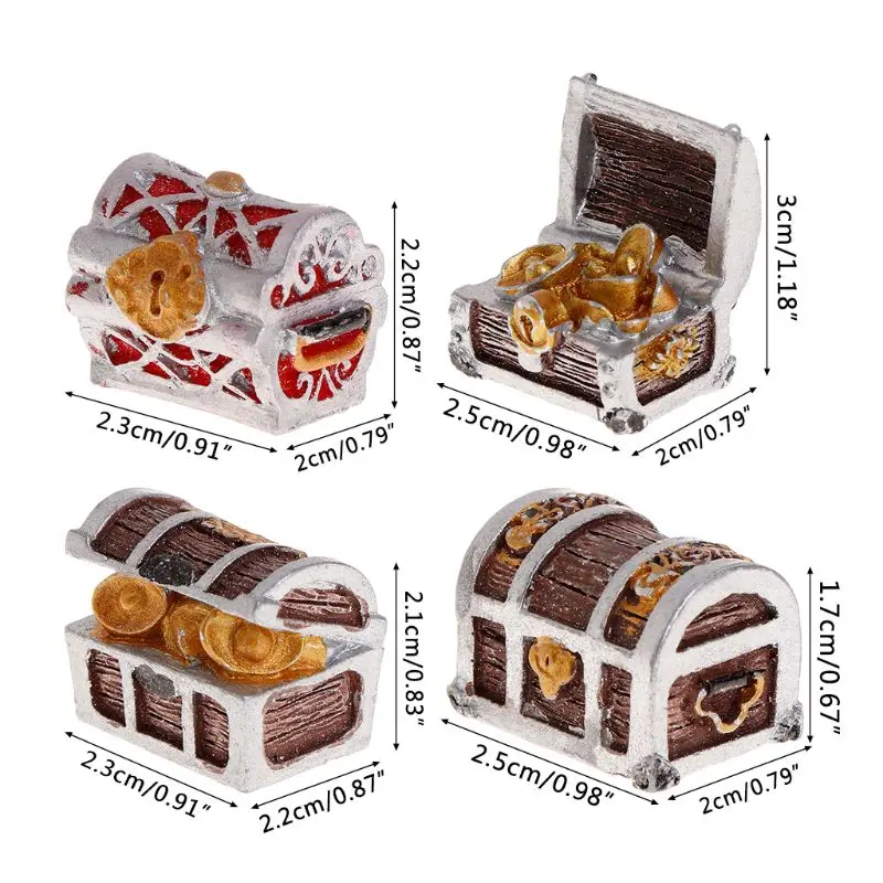 Сундук с сокровищами Античная Творческий аквариум декорация для аквариума