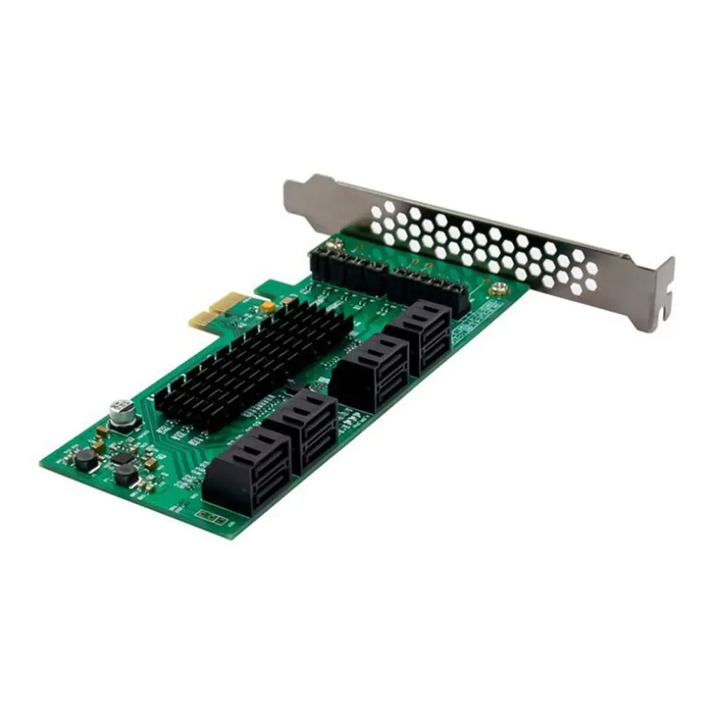 

PCIE 88SE9215 SATA 3.0 Disk Array Card Built-in Eight-Port SATA Ⅲ Expansion Expansion Card for PC Laptop Pcie To Aata Adapter