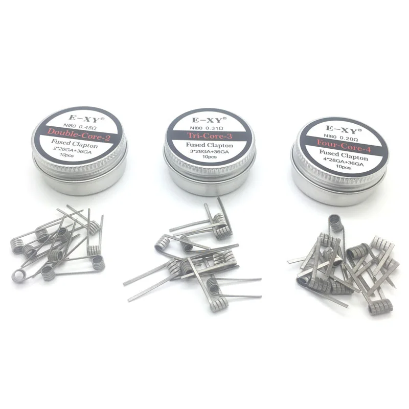 

NI80 High Density Fused Clapton Prebuilt Coils Premade Coil for Electronic Cigarette RDA RTA RBA Atomizer Mod Heating Wire