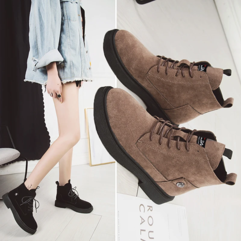 

Ботинки Martin в европейском стиле; женские ботильоны в британском стиле; женские студенческие ботинки; Новинка 2019 года; Женские ботинки в Коре...