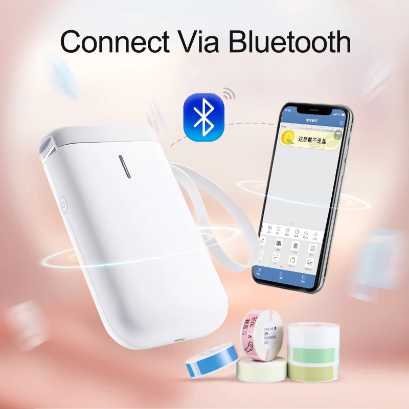 Беспроводной портативный Bluetooth Термопринтер для этикеток Niimbot D11 домашнего и